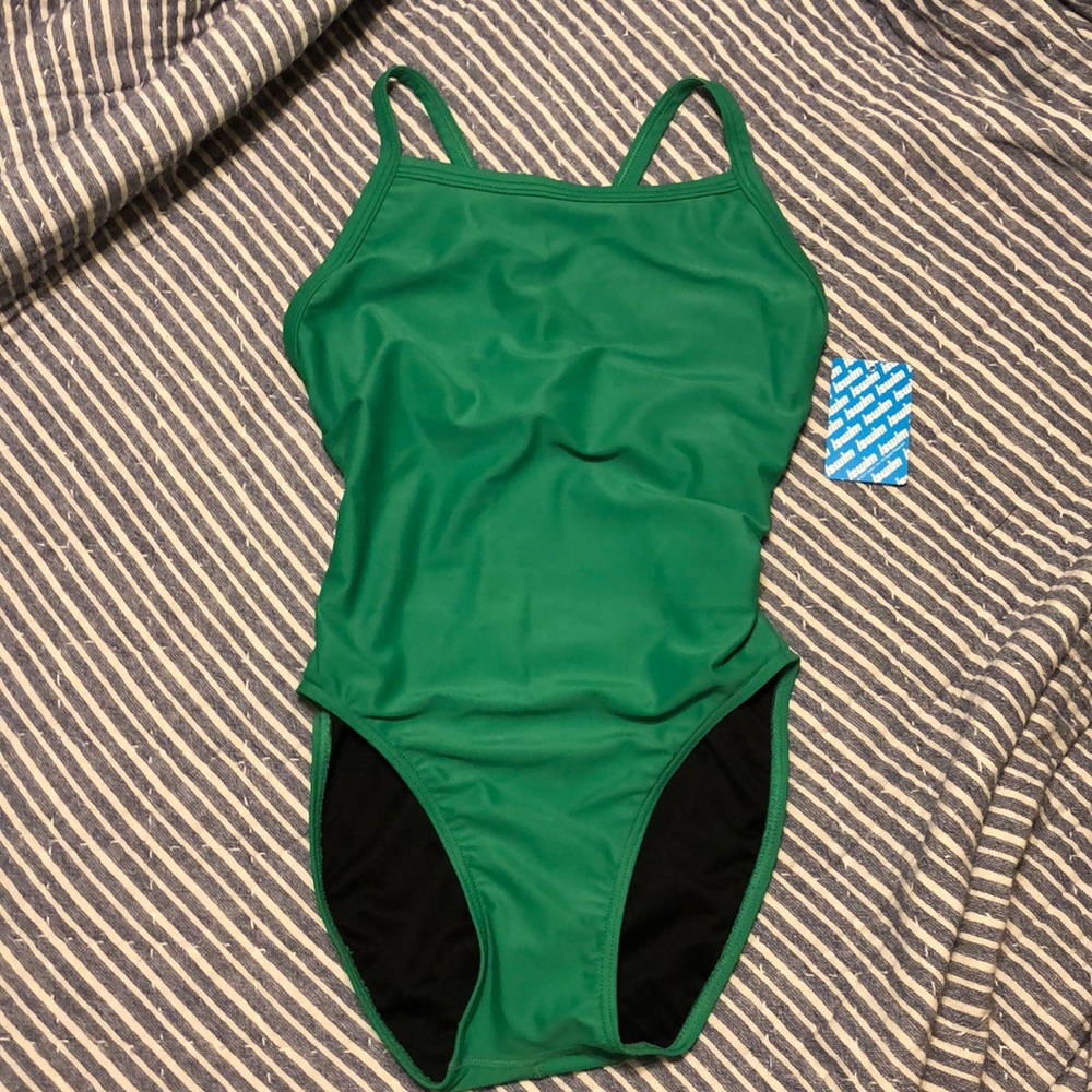thin strap one piece with racer back